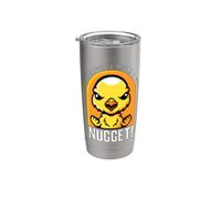 Me niego a convertirme en una pepita! Pollo Kawaii enojado H Vaso térmico de acero inoxidable de doble pared
