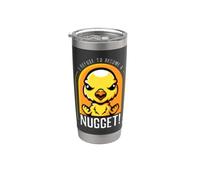 Me niego a convertirme en una pepita! Pollo Kawaii enojado H Vaso térmico de acero inoxidable de doble pared