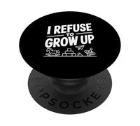 Me niego a Crecer Humor Adulto Divertido PopSockets PopGrip Adhesivo