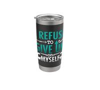 Me niego a renunciar a mí mismo Conciencia Anxie Salud mental Vaso térmico de acero inoxidable de doble pared