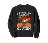 Me niego a tolerar el Gluten Divertido desquiciado Brainrot Meme Sudadera