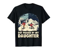 Me pasó por Alto mi Hija, Divertida Familia esquiando, papá, mamá, esquiadora Camiseta