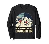 Me pasó por Alto mi Hija, Divertida Familia esquiando, papá, mamá, esquiadora Manga Larga