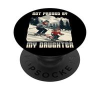 Me pasó por Alto mi Hija, Divertida Familia esquiando, papá, mamá, esquiadora PopSockets PopGrip Adhesivo