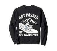 Me pasó por Alto mi Hija, Divertida Familia esquiando, papá, mamá, esquiadora Sudadera