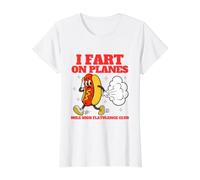 Me Pedo En Aviones Divertido Desquiciado Gen Z Meme Cringe Obsceno Camiseta gráfica económica, Mujer, Blanco, XS