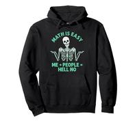 Me Plus People es igual al infierno No hay matemáticas divertidas sobre esqueletos Sudadera con Capucha