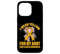 Me Pongo Amarillo para mi tía Concientización sobre el cáncer de Hueso Carcasa para iPhone 14 Pro MAX