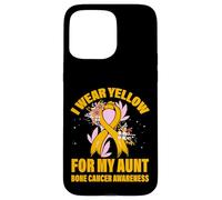 Me Pongo Amarillo para mi tía Concientización sobre el cáncer de Hueso Carcasa para iPhone 15 Pro MAX