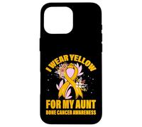 Me Pongo Amarillo para mi tía Concientización sobre el cáncer de Hueso Carcasa para iPhone 16 Pro MAX