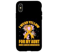 Me Pongo Amarillo para mi tía Concientización sobre el cáncer de Hueso Carcasa para iPhone X/XS