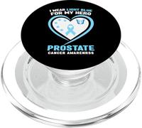 Me Pongo Azul Claro para la Conciencia del cáncer de próstata de mi héroe PopSockets PopGrip para MagSafe