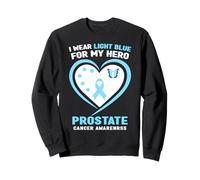 Me Pongo Azul Claro para la Conciencia del cáncer de próstata de mi héroe Sudadera