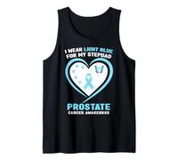 Me Pongo Azul Claro para la Conciencia del cáncer de próstata de mi padrastro Camiseta sin Mangas