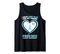 Me Pongo Azul Claro para mi Amigo Concientización sobre el cáncer de próstata Camiseta sin Mangas