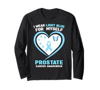 Me Pongo Azul Claro para mí concienciación sobre el cáncer de próstata Manga Larga