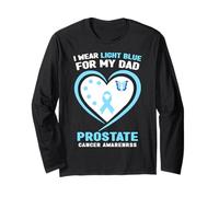 Me Pongo Azul Claro para mi papá Concientización sobre el cáncer de próstata Manga Larga
