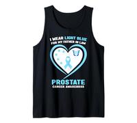 Me Pongo Azul Claro para mi suegro Cáncer de próstata Camiseta sin Mangas