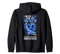 Me Pongo Azul para la Conciencia de la Artritis Juvenil de mi Esposa Sudadera con Capucha