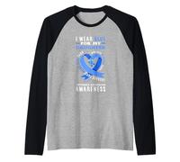 Me Pongo Azul para la Conciencia de la Artritis Juvenil de mi Hija Camiseta Manga Raglan