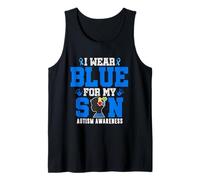 Me pongo azul para la conciencia del autismo de mi hijo Camiseta sin Mangas