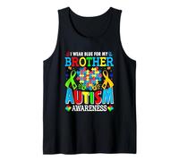Me Pongo Azul para mi Hermano Concientización sobre el Autismo Niños autistas Camiseta sin Mangas