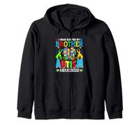 Me Pongo Azul para mi Hermano Concientización sobre el Autismo Niños autistas Sudadera con Capucha