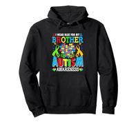 Me Pongo Azul para mi Hermano Concientización sobre el Autismo Niños autistas Sudadera con Capucha