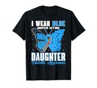 Me Pongo Azul para mi Hija Mes de Concientización sobre la Diabetes Diabetes Tipo 1 Camiseta