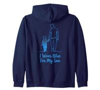 Me Pongo Azul para mi Hijo Concientización sobre el Autismo Papá Padre Sudadera con Capucha