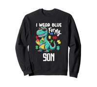 Me Pongo Azul para mi Hijo, Dinosaurio, Dinosaurio, Conciencia sobre el Autismo Sudadera