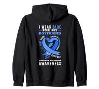 Me Pongo Azul para mi Novio Concientización sobre la Artritis Juvenil Sudadera con Capucha