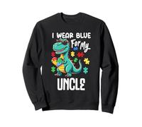 Me Pongo Azul para mi tío Dinosaurio Dino Concientización sobre el Autismo Sudadera