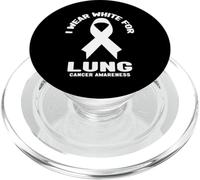 Me Pongo Blanco para concienciar sobre el cáncer de pulmón PopSockets PopGrip para MagSafe