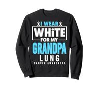 Me Pongo Blanco para la Conciencia del cáncer de pulmón de mi Abuelo Sudadera