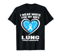 Me Pongo Blanco para la Conciencia del cáncer de pulmón de mi Esposa Camiseta