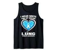 Me Pongo Blanco para la Conciencia del cáncer de pulmón de mi Hermana Camiseta sin Mangas