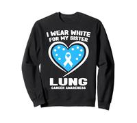 Me Pongo Blanco para la Conciencia del cáncer de pulmón de mi Hermana Sudadera