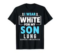 Me Pongo Blanco para la Conciencia del cáncer de pulmón de mi Hijo Camiseta