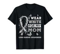 Me Pongo Blanco para la Conciencia del cáncer de pulmón de mi Madre Camiseta