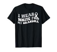 Me Pongo Blanco para mi Abuela Apoyo para el cáncer de pulmón Hombres Mujeres Camiseta