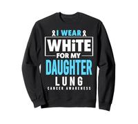 Me Pongo Blanco para mi Hija Concientización sobre el cáncer de pulmón Sudadera