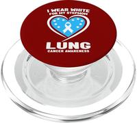 Me Pongo Blanco para mi madrastra Concientización sobre el cáncer de pulmón PopSockets PopGrip para MagSafe