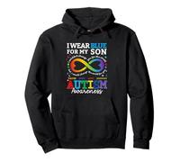 Me Pongo Blues para mi Hijo Concientización sobre el Autismo Mamá Papá Padres Sudadera con Capucha