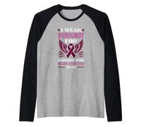 Me Pongo borgoña para Alguien Que Significa Todo para mí alas Camiseta Manga Raglan