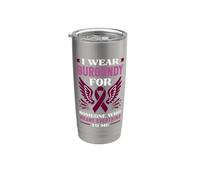 Me pongo borgoña para alguien que significa todo para mí alas Vaso térmico de acero inoxidable de doble pared