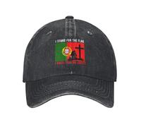 Me Pongo De Pie Ante La Bandera De Portugal Y Me Arrodillo Ante La Cruz Hombres Mujeres Aire Libre Gorra Ajustable Sombrero De Sol Clásica Gorras Vaquera para Caza Golf Viaje