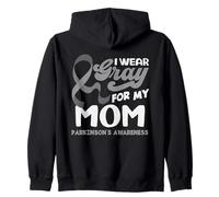 Me Pongo Gris para mi mamá Apoyo la Conciencia del Parkinson Sudadera con Capucha