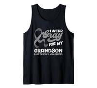 Me Pongo Gris para Que mi Nieto apoye la Conciencia de Parkinson Camiseta sin Mangas
