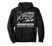 Me Pongo Gris para Que mi Nieto apoye la Conciencia de Parkinson Sudadera con Capucha
